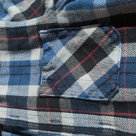 Men's The North Face Blue Plaid Shirt Jacket - Size Medium Excellent Condition - Picture 8 of 9
